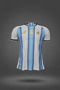 Camisa Argentina sin cuello negro