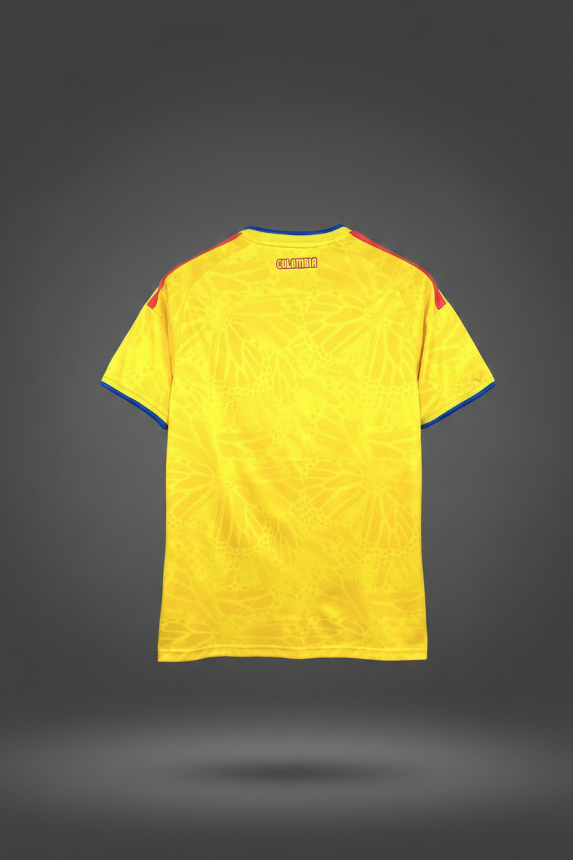 Jersey Colombia trasero con fondo México