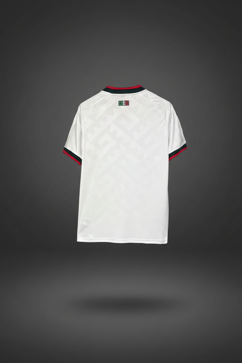 Parte trasera México blanca fondo gris